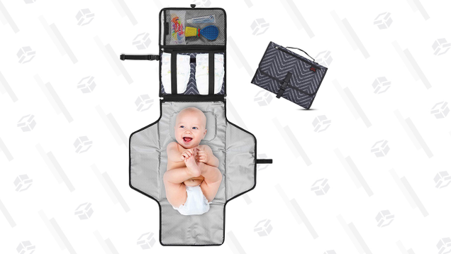 Public restrooms are full of germs, but the Crystal Baby Smile Portable Changing Pad gives you a clean(ish) place to change your baby wherever you might be. It also holds all of your essentials, like extra diapers, toys, and creams.